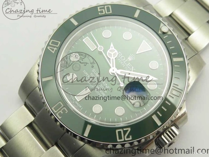 Best Edition Free LV Cover) SA3135( R Green DJF Ceramic SS on Bracelet 116610 1:1 Submariner 0514